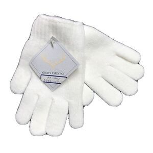 NWT Elan Blanc White Gloves Stretch M Warm